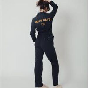 P&CO Wild Days Long Sleeve Navy Mechanic Jumpsuit